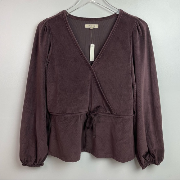 Madewell Tops - Madewell NWT Corduroy Peplum Top Shirt